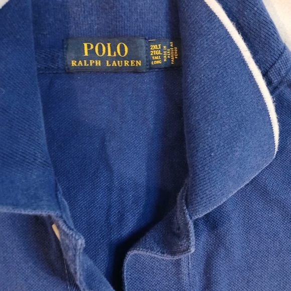 Polo by Ralph Lauren Men's Blue Polo Shirt 2xlt - Picture 5 of 11